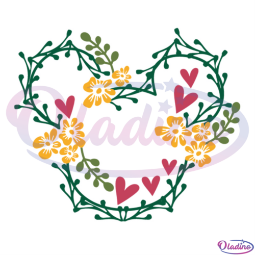 Amazing Floral Mickey Head SVG Digital File Disney Svg