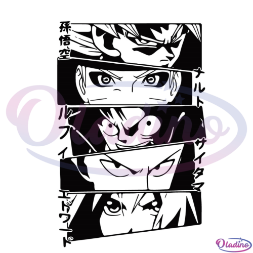 Anime Heroes SVG Digital File