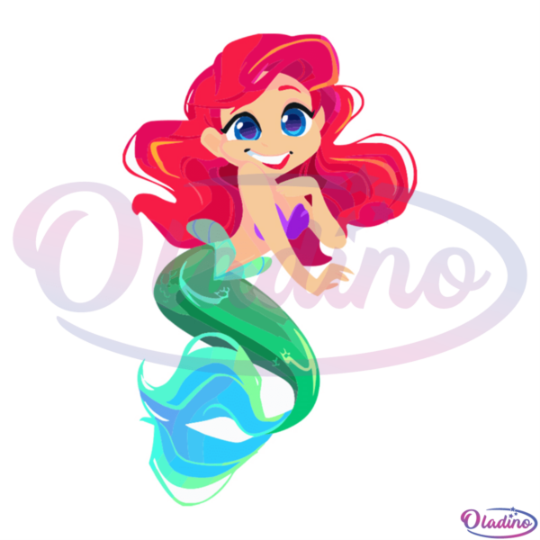 Ariel Mermaid Painting SVG Digital File Disney Svg, Mermaid Svg