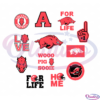 Arkansas Razorback NFL Football Logo Bundle SVG Digital File
