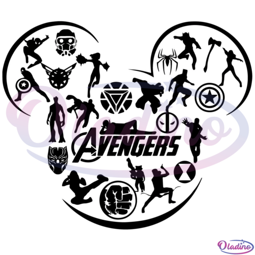 Avengers Mickey SVG Digital File Marvel Svg