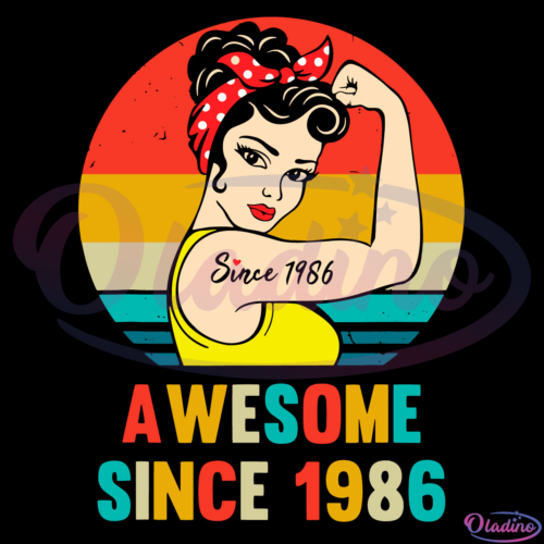 Awesome Since Scale 1986 Birthday SVG Digital File