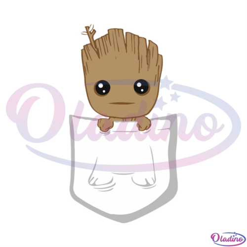 Baby Groot In Pocket SVG Digital File