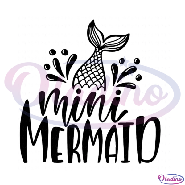 Baby Mermaid Inspirational Quote About Summer SVG Digital File