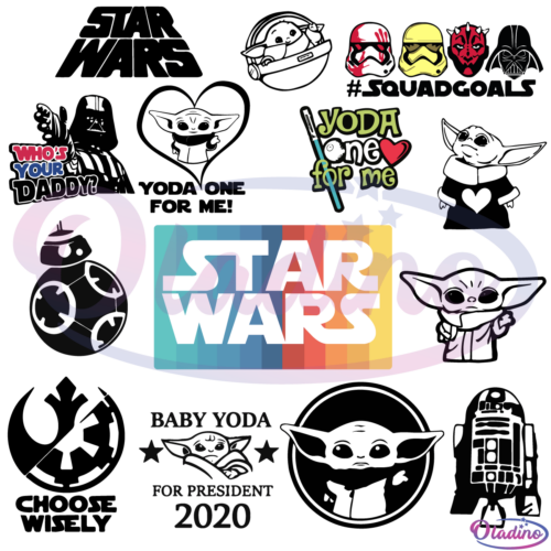 Baby Yoda Bundle SVG Digital File