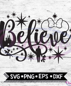 Believe In Magic SVG Digital File, Mickey Svg, Minnie Svg