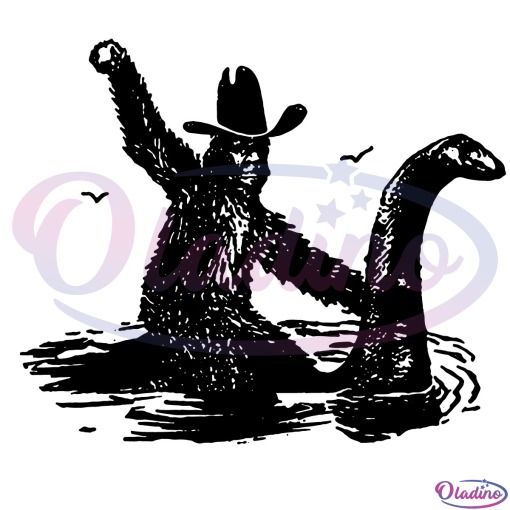 Bigfoot Hilarious Loch Ness Monster SVG Digital File