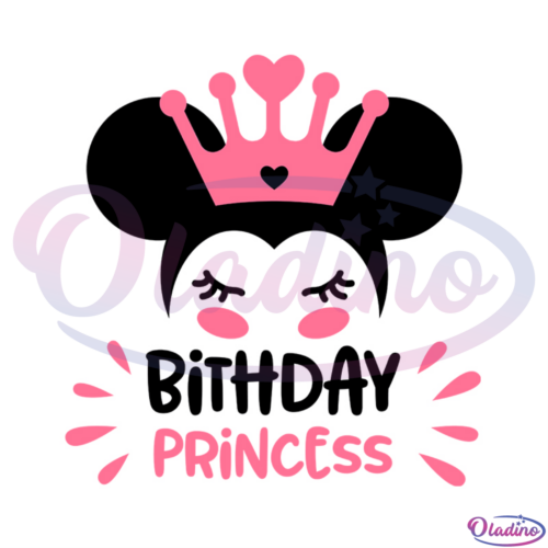 Birthday Minnie Princess SVG Digital File