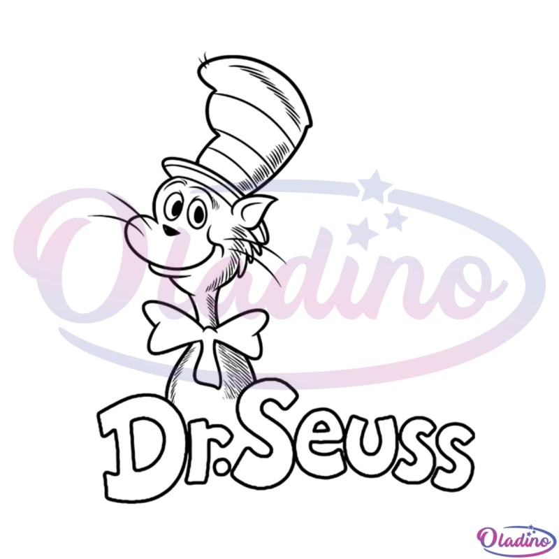 Black And White Dr Seuss SVG Digital File