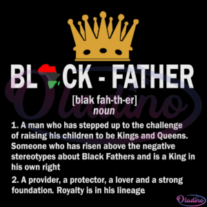 Black Father Crown SVG Digital File