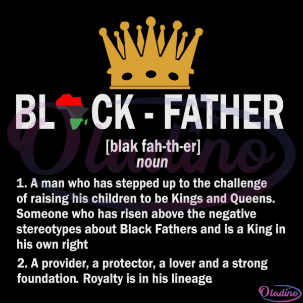 Black Father Crown SVG Digital File, Black father matter svg, Black Month