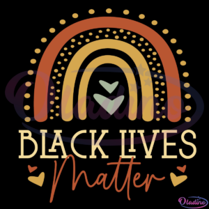 Black Lives Matter Rainbow SVG Digital File