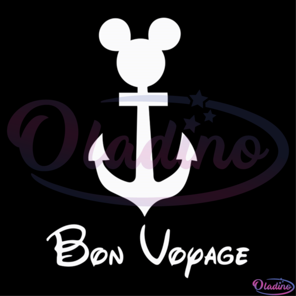 Bon Voyage SVG Digital File Disney Svg, Bon Voyage Mickey Svg