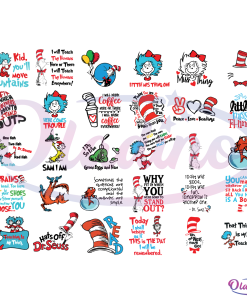 Thing One Thing Two Bundle SVG Digital File, Dr Seuss Svg