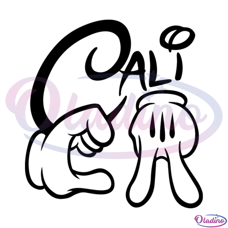 CALI- MICKEY MOUSE HANDS SVG Digital File