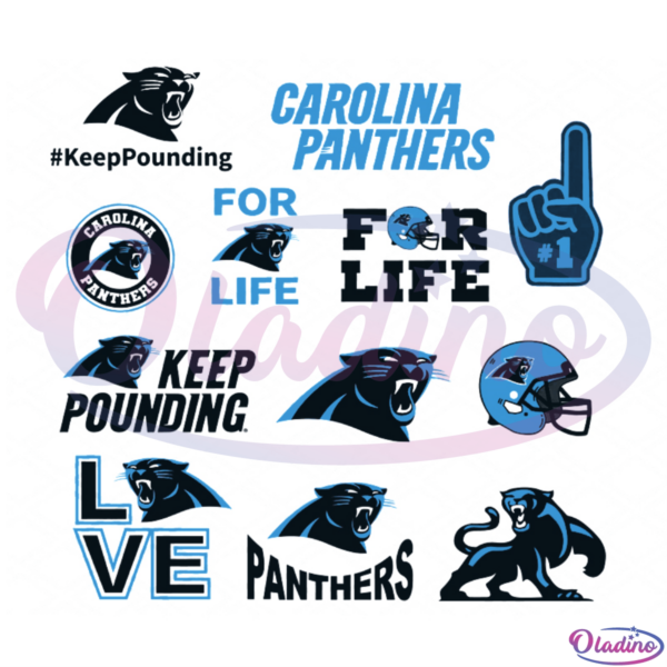 Carolina Panthers Logo Bundle SVG, NFL SVG, Panthers Team Svg