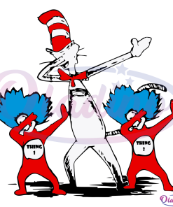 Cat In Hat And Thing 1 Dabbing SVG Digital File, Dr Seuss Svg, Thing Svg