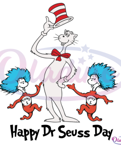 Cat In Hat And Thing Happy Dr Seuss Day SVG Digital File, Dr Seuss Svg