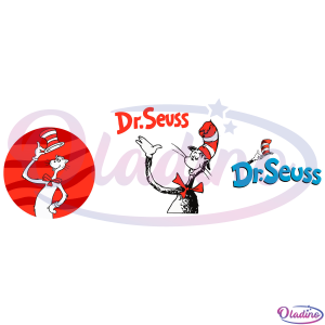 Cat In The Hat Thing One Thing Two Dr Seuss Bundle SVG Digital File