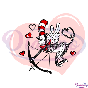 Cat In Hat Valentine SVG Digital File, Dr Seuss Svg, Valentine Svg
