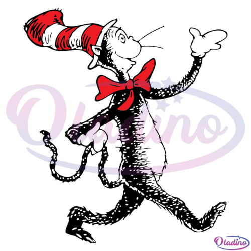 Funny Cat In The Hat SVG Digital File Dr Seuss Svg