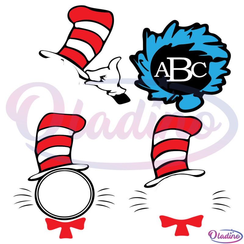 Cat In The Hat Bundle SVG Digital File