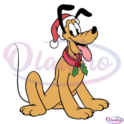 Christmas Cute Pluto SVG Digital File Disney Svg