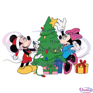 Christmas Mickey And Minnie SVG Digital File, Disney Movie Svg