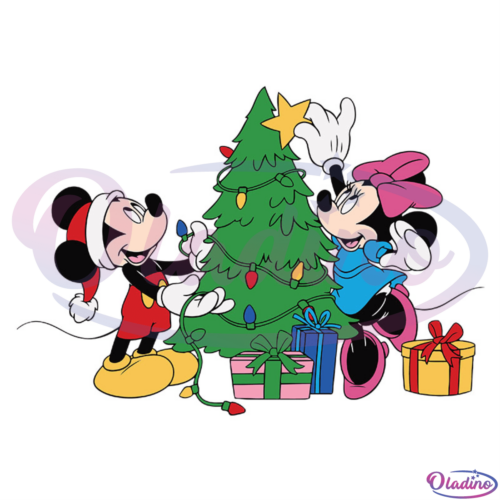 Christmas Mickey And Minnie SVG Digital File