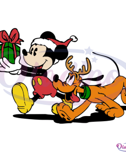 Christmas Mickey And Pluto SVG Digital File, Disney Movie Svg