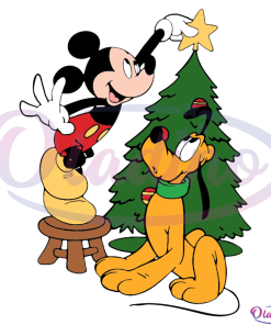 Christmas Mickey And Pluto SVG Digital File Disney Svg
