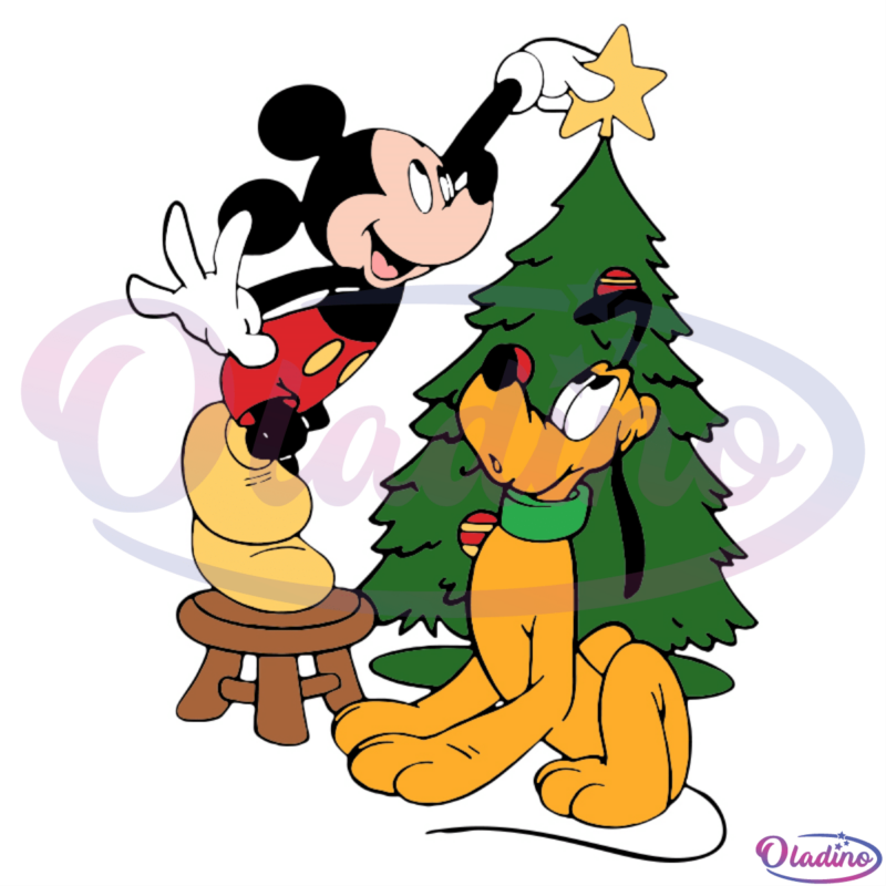 Christmas Mickey And Pluto SVG Digital File Disney Svg