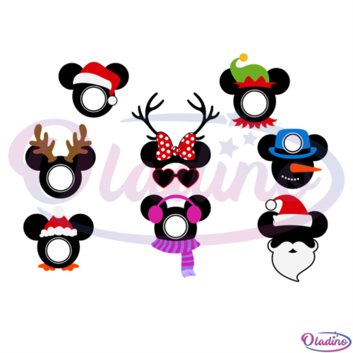 Christmas Mickey Bundle SVG Digital File