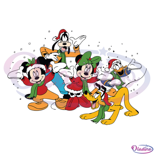 Christmas Mickey Family SVG Digital File Disney Svg, Mickey Svg