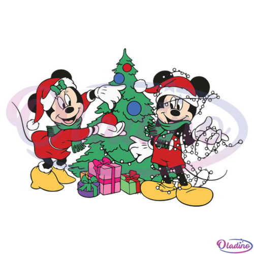 Christmas Mickey Minnie SVG Digital File Disney Svg