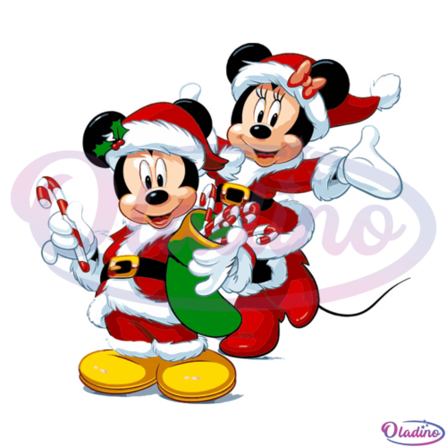 Christmas Mickey & Minnie SVG Digital File