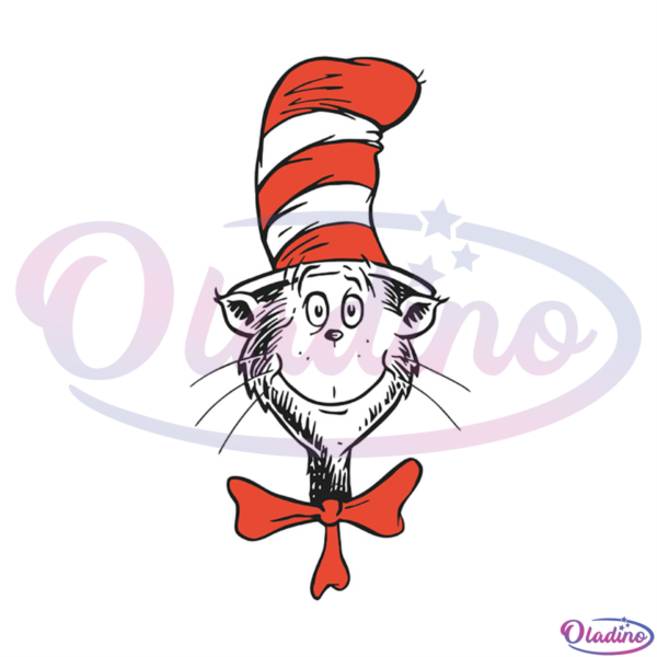 Cute Cat In The Hat SVG Digital File, Dr Seuss Svg, Cat In The Hat Svg