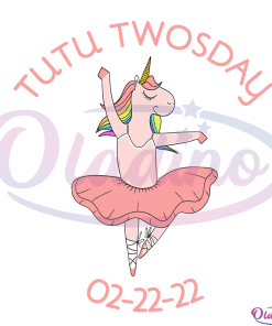 Cute TuTu Twosday 2-22-22 SVG Digital File, February 22 SVG