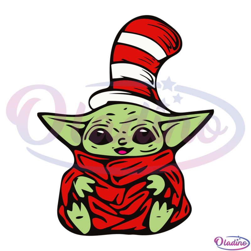 Cute Yoda Dr Seuss Day SVG Digital File, Dr Seuss Svg, Baby Yoda Svg