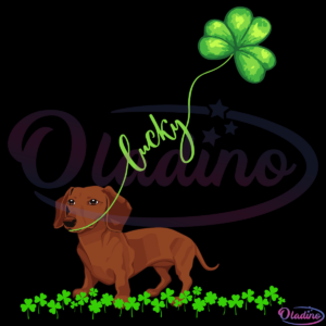 Dachshund Dog Shamrock St Patricks Day SVG Digital File