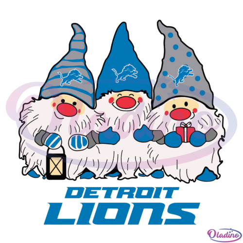 Detroit Lions And Triples Gnomes Sport SVG Digital File