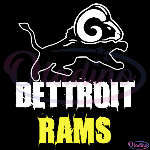 Detroit Rams Football Team SVG Digital File, Rams Logo SVG Oladino