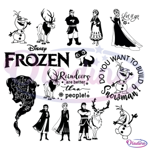 Disney Frozen 2 Bundle SVG Digital File, Elsa Svg, Snoman Svg