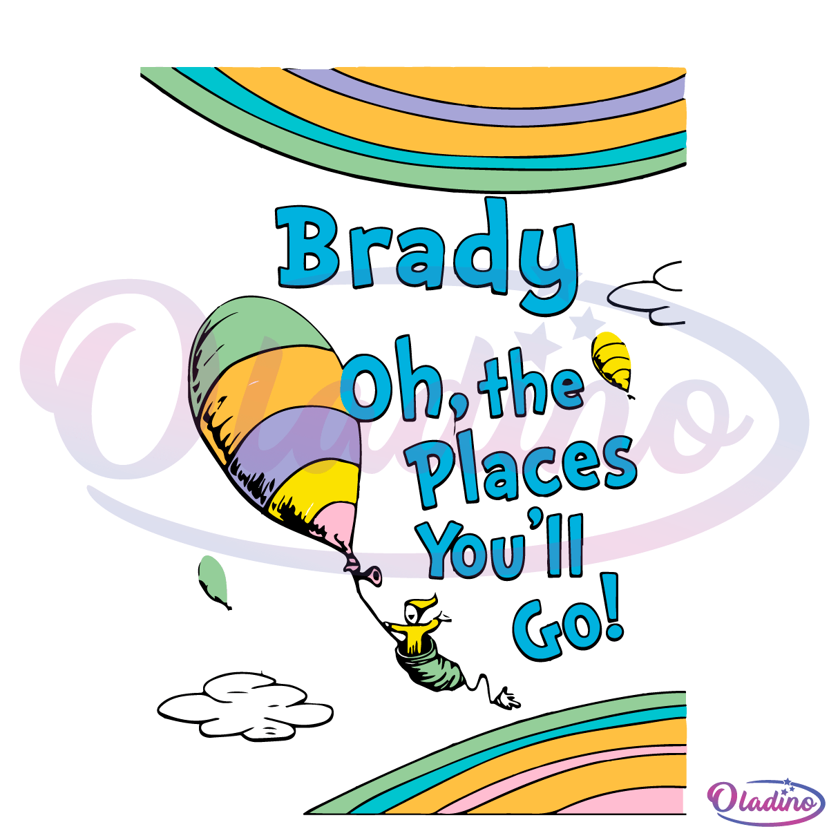 Dr Seuss Brady Oh The Places You Will Go SVG Digital File