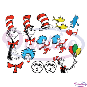 Dr Seuss Cat Bundle SVG Digital File