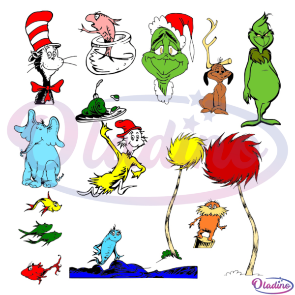 Dr Seuss Grinch Bundle SVG Digital File, Dr Seuss Svg