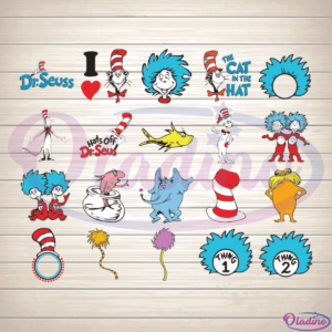 Funny Characters Dr Seuss Bundle SVG Digital File