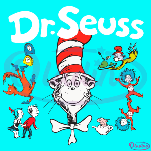 Dr Seuss Bundle Funny Cat SVG Digital File, Dr Seuss Svg