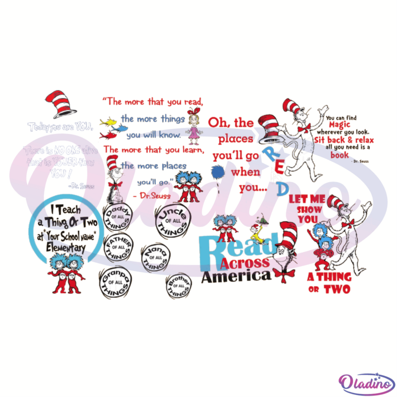 Bundle Cat In Hat SVG Dr Seuss Digital File, Dr Seuss Svg