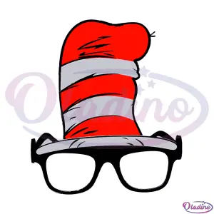 Dr Seuss Cat In The Hat And Sunglasses SVG Digital File